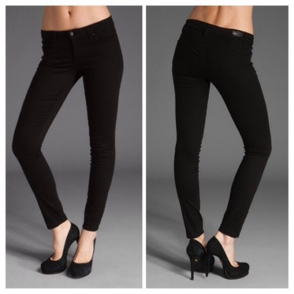 PAIGE Denim - PAIGE Verdugo Jegging in Black Straight Leg Jean